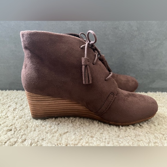 Dr. Scholl’s Dakota Wedge Bootie Dark Brown Size 7 - Picture 6 of 9